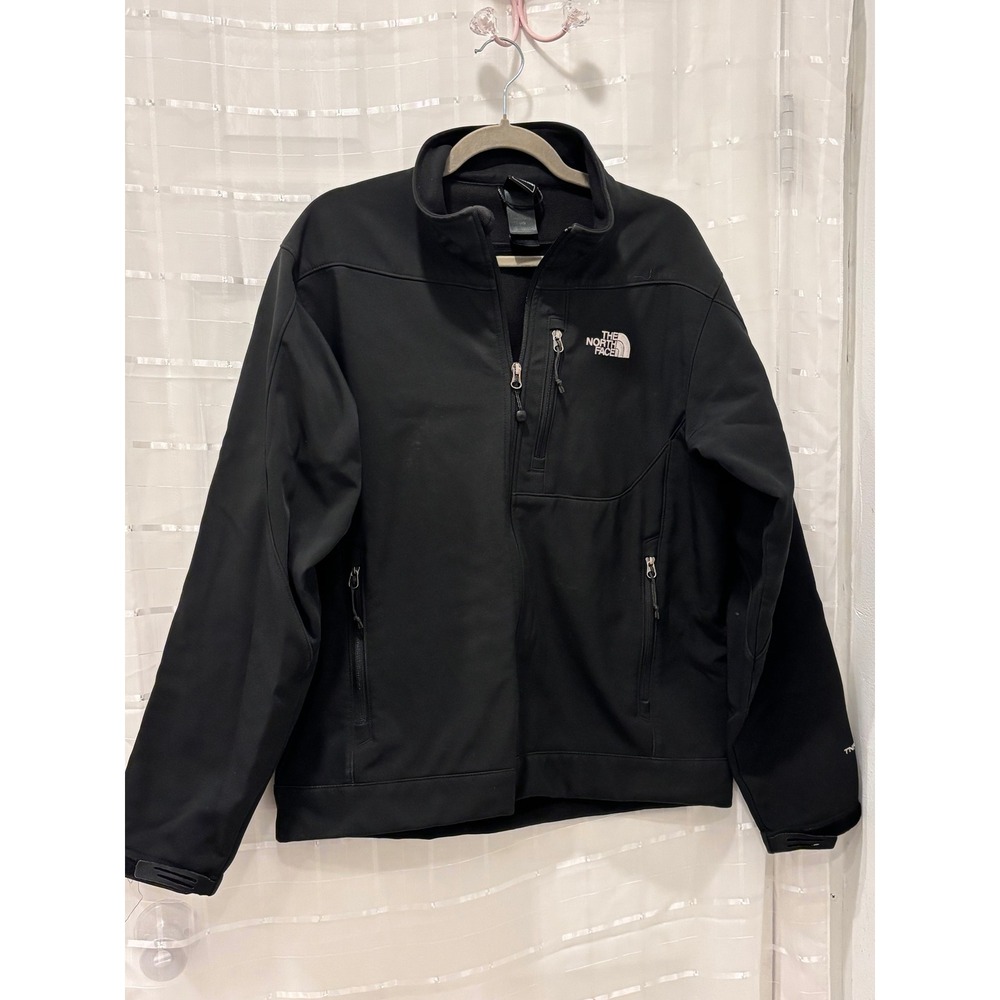 The North Face Mens Apex Bionic Softshell Jacket Black M Fleece Lined Full Zip
